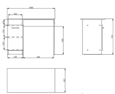 Reygo Sonoma Oak Computer Desk: Compact Home Office Solution with Integrated Storage - UK Luxury Furniture